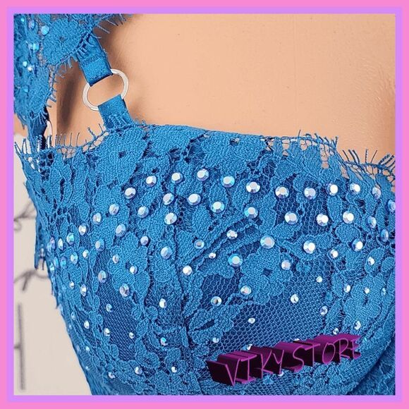 NWT Victoria's Secret Very Sexy Sapphire Crystal Bra 34C: Glamour Unleashed NWT - Picture 3 of 7